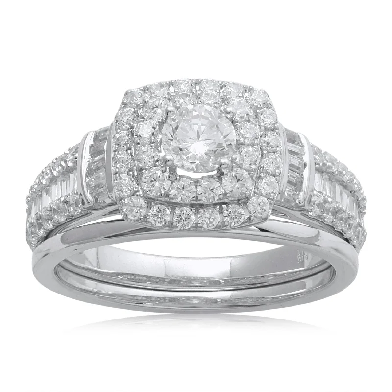 18K WG Bridal Diamond Ring-1pc