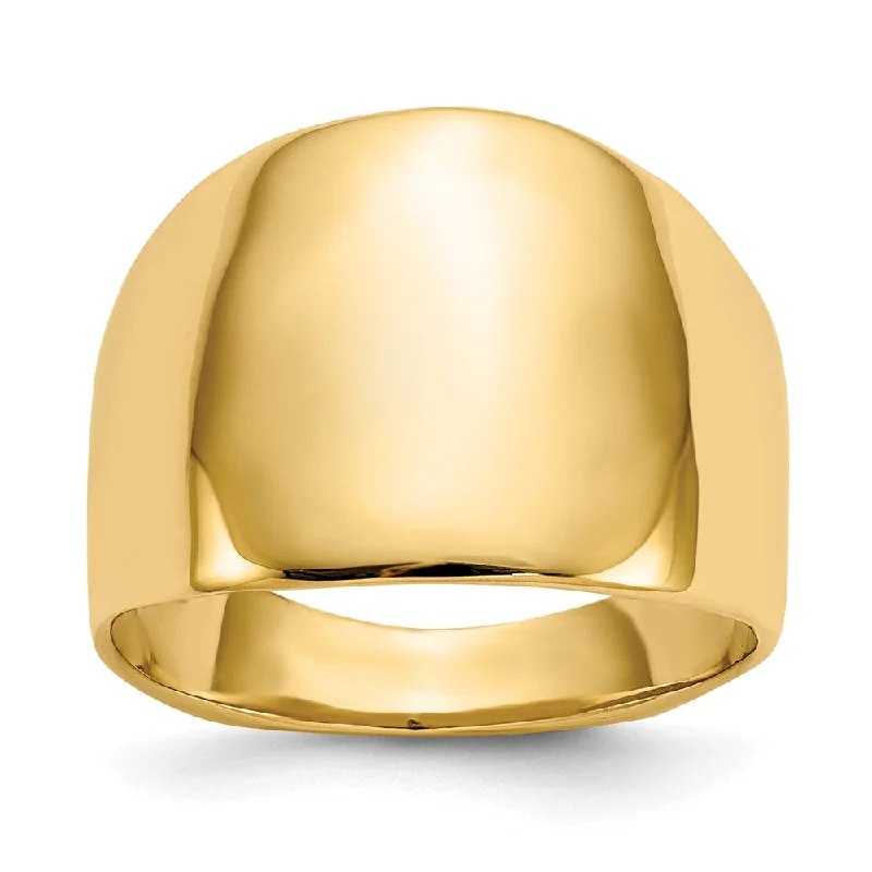 10k Yellow Gold Polished Dome Ring