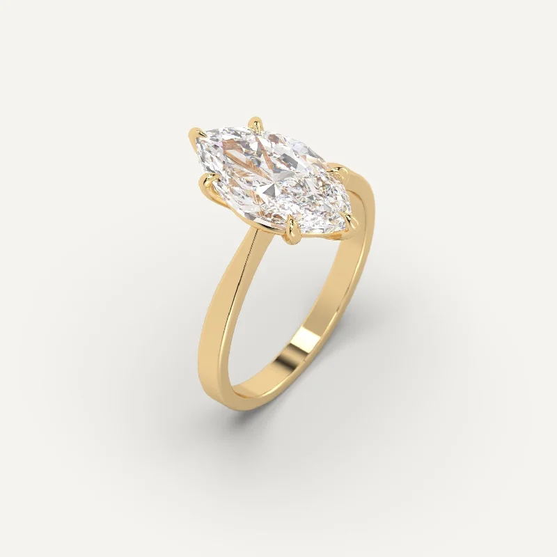 3 carat Marquise Cut Diamond Ring