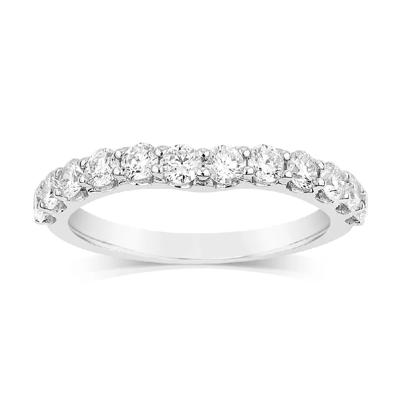 Luminesce Lab Grown 1.5 Carat Diamond Eternity Curve Ring in 18ct White Gold