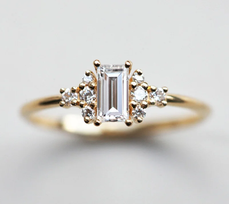 Faith Baguette Diamond Cluster Ring