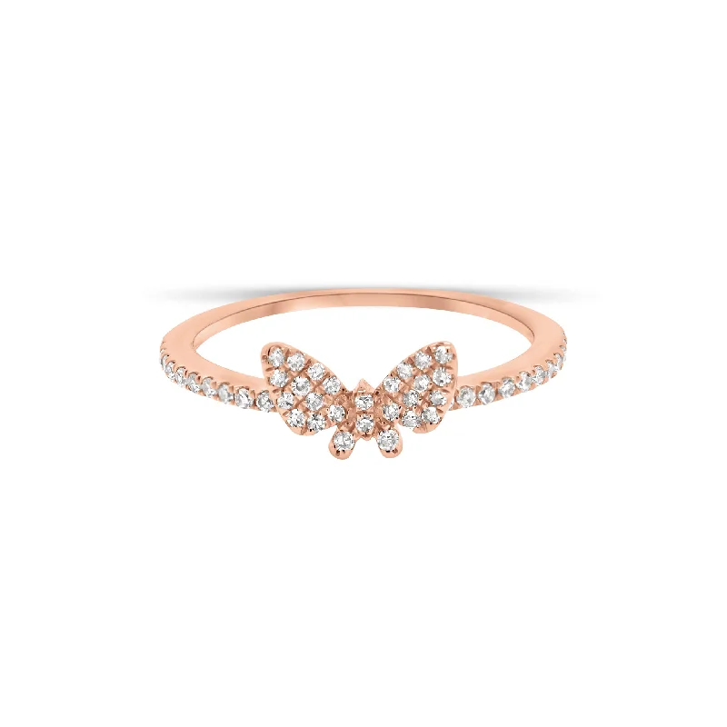 Diamond Petite Butterfly Ring