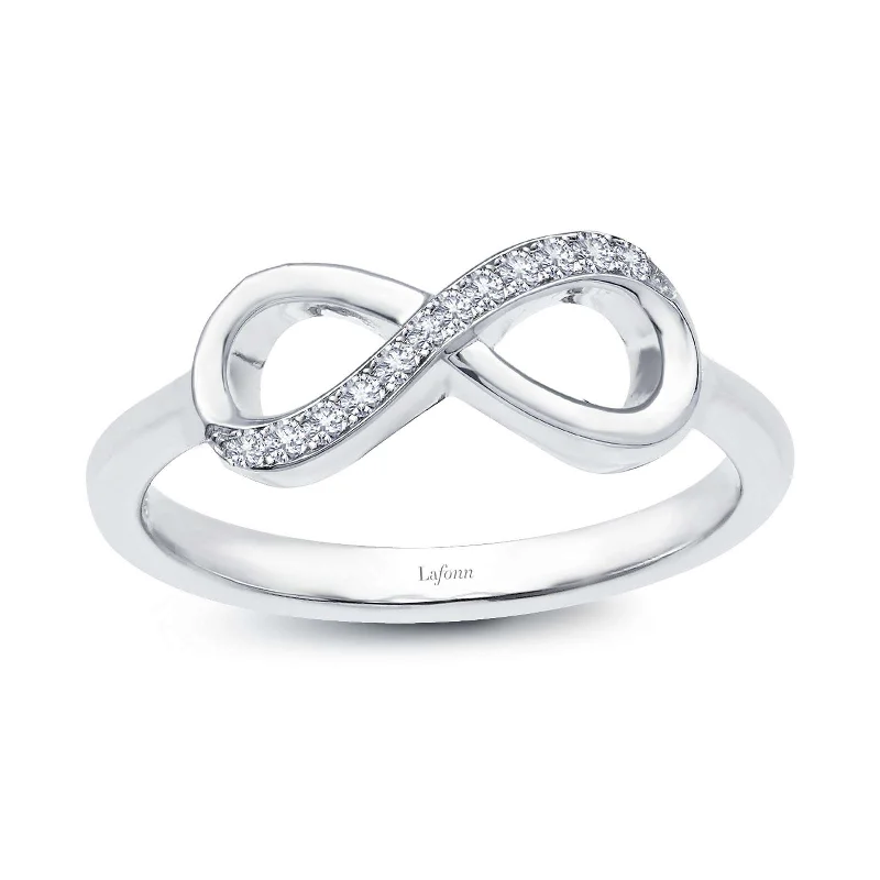 Lafonn Simulated Diamond 0.17ct Infinity Ring R2003CLP