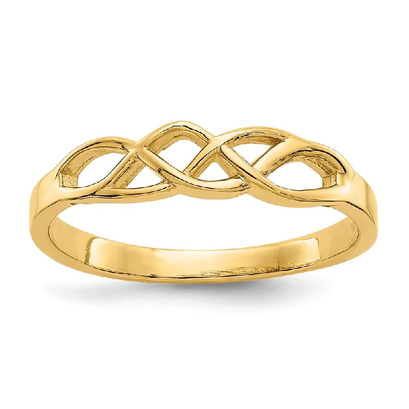 10k Yellow Gold Free Form Knot Ring