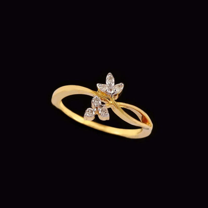 14K YG Fancy Diamond Ring-1pc