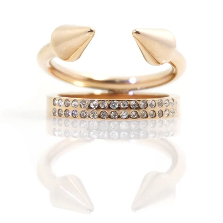 Valtos Double Spike Open Ring