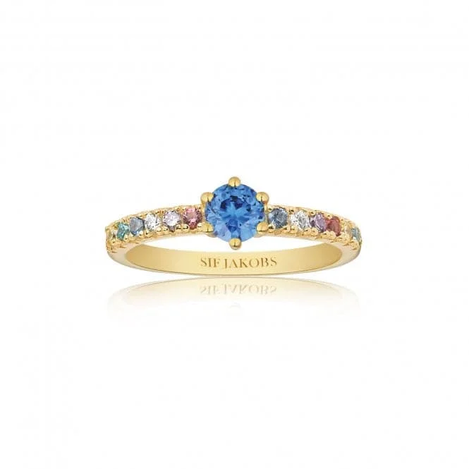 Multicoloured Zirconia Ellera Uno Grande Ring SJ-R42282-XCZ-YG