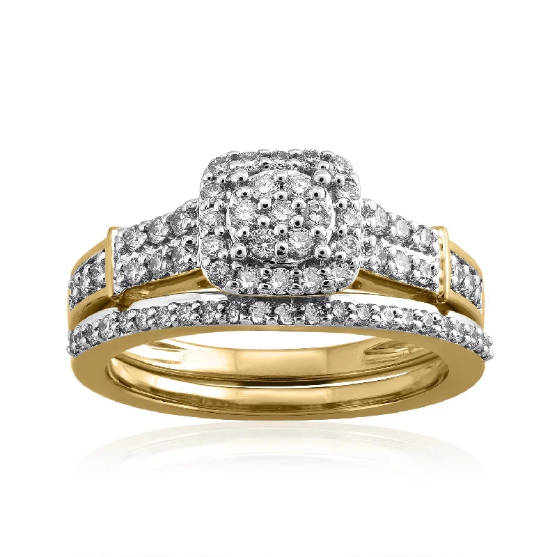 18K YG Engagement Diamond Ring-1pc