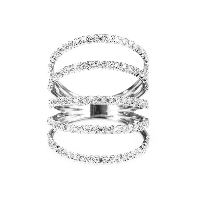 Diamonds Shield Statement Wide Diamond Ring Anniversary ring ♥