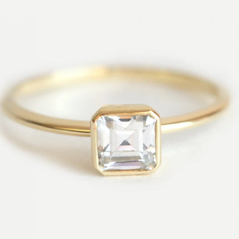 Asscher Diamond Ring