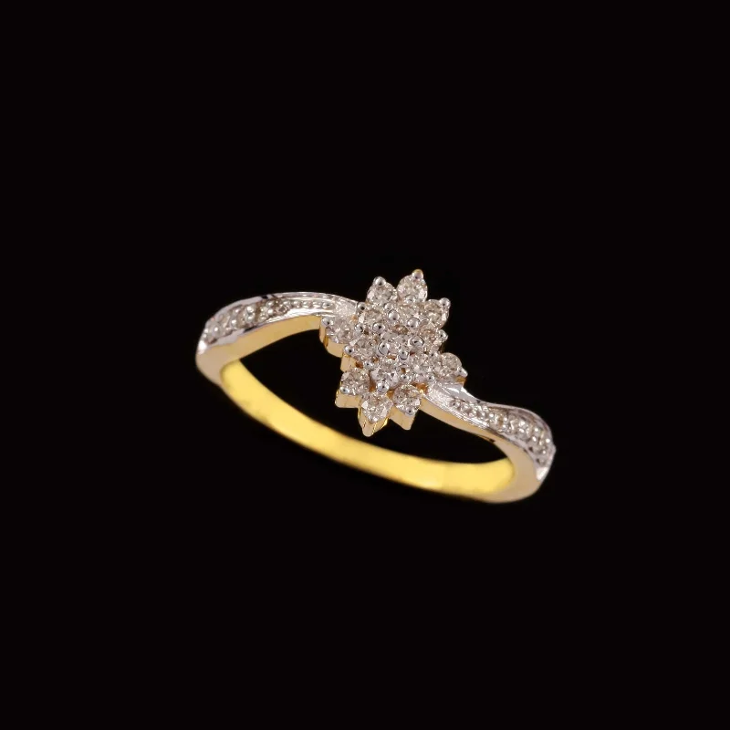 14K YG Star Diamond Ring-1pc