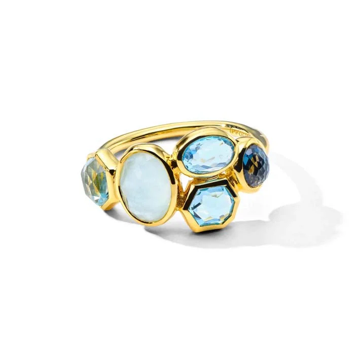 Ippolita Gelato Cluster Ring with 5-Stone, 18K Yellow Gold in Mare