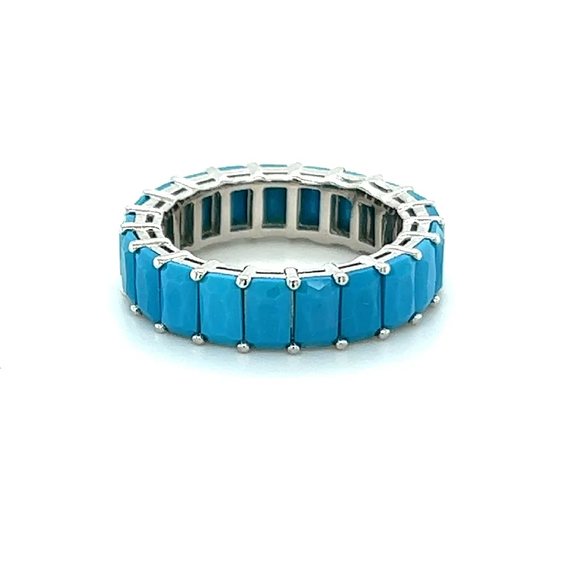 Turquoise CZ's Eternity Ring