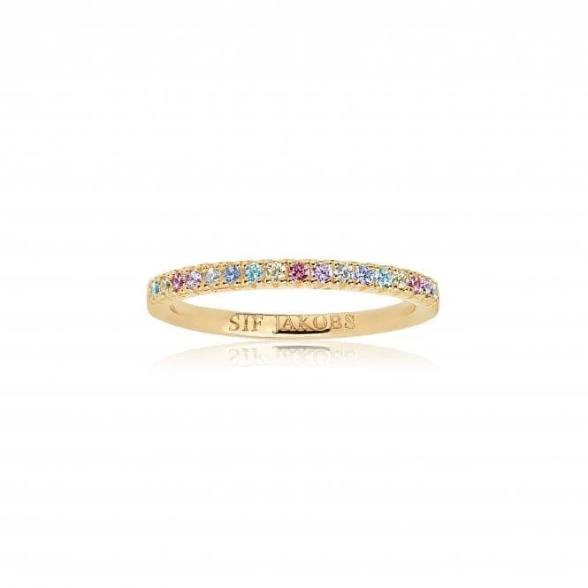 Multicoloured Zirconia Ellera Ring SJ-R2869-XCZ(YG)