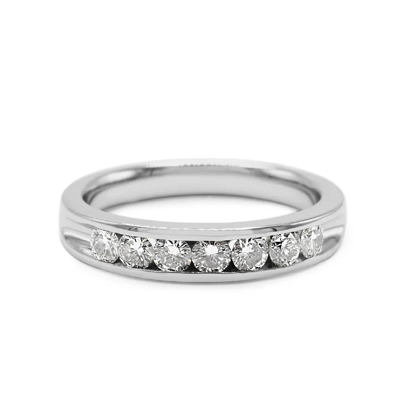 Leo Diamond Brilliant Cut Diamond  Half Eternity Band Ring