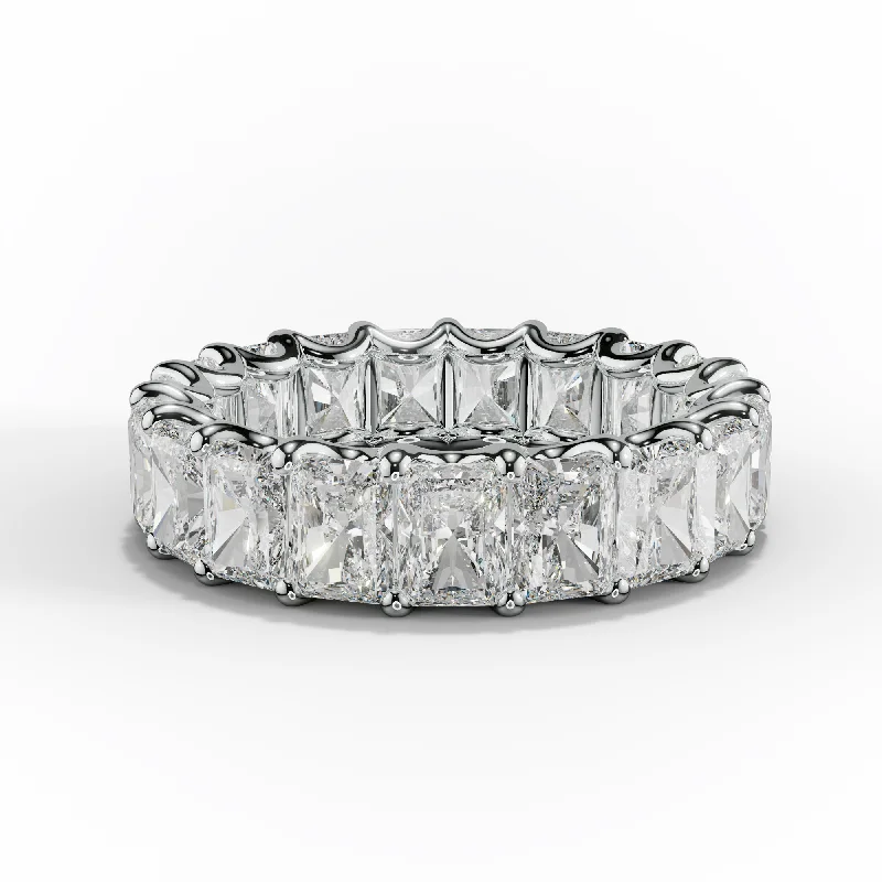 7.0 Carat Radiant Cut Diamond Eternity Band Shared Prong