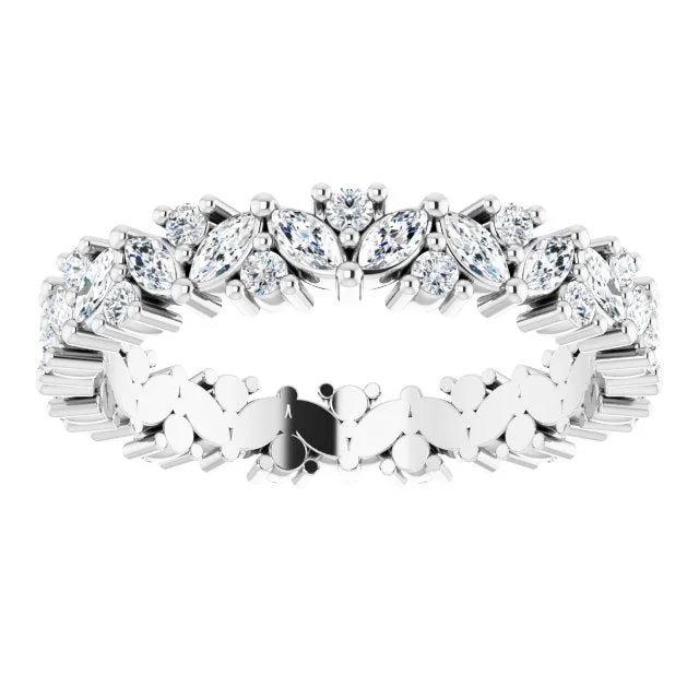 0.96 ct. Marquise & Round Diamond Eternity Band