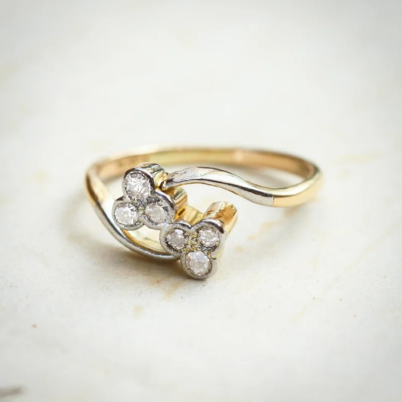 Dinky Darling Twin Sparkles Crossover Ring