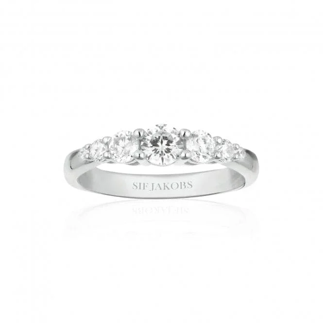 White Zirconia Belluno Ring SJ-R42126-CZ-SS