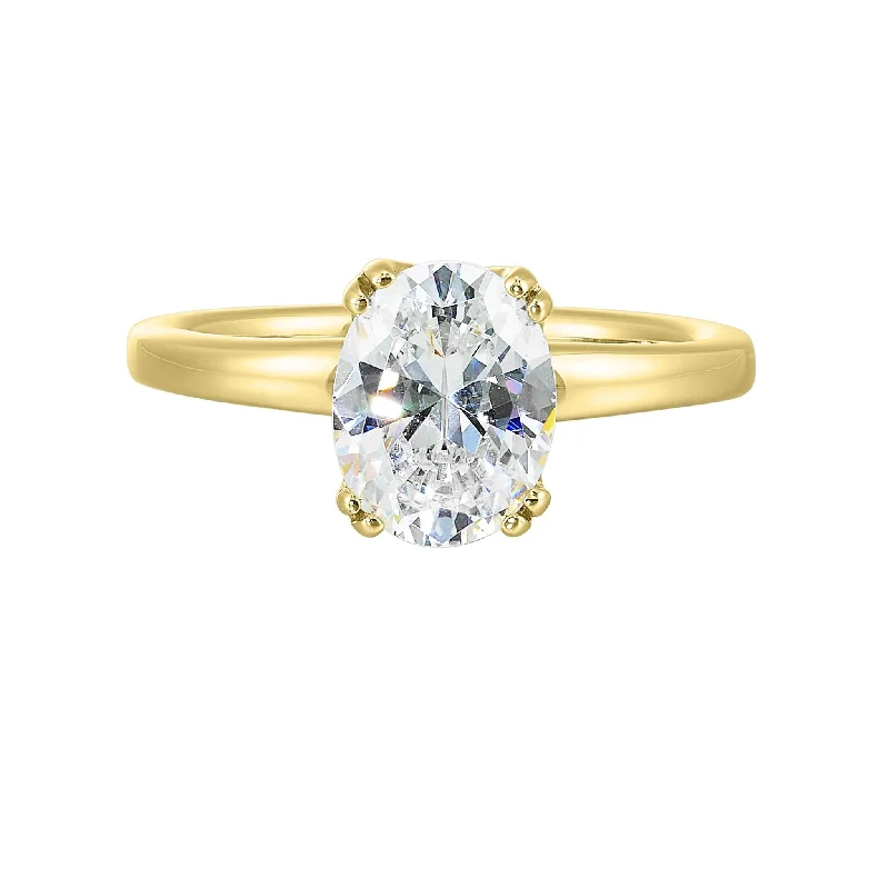 Thollot-Colorado Cut 14K Yellow Gold 0.00ctw Double Prong Style Diamond Semi-Mount Engagement Ring