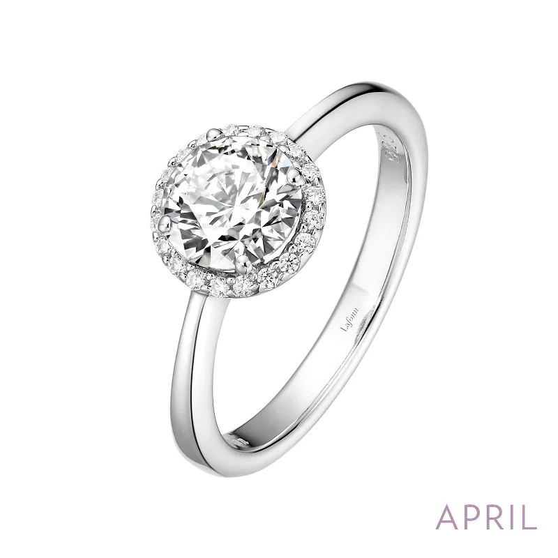 Lafonn Simulated Diamond Birthstone Ring - April BR001DAP