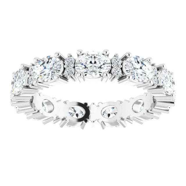 2.50 ct. Oval & Round Diamond Eternity Band