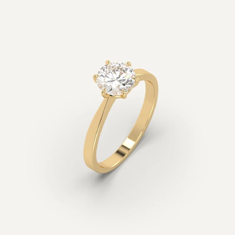 1 carat Round Cut Diamond Ring