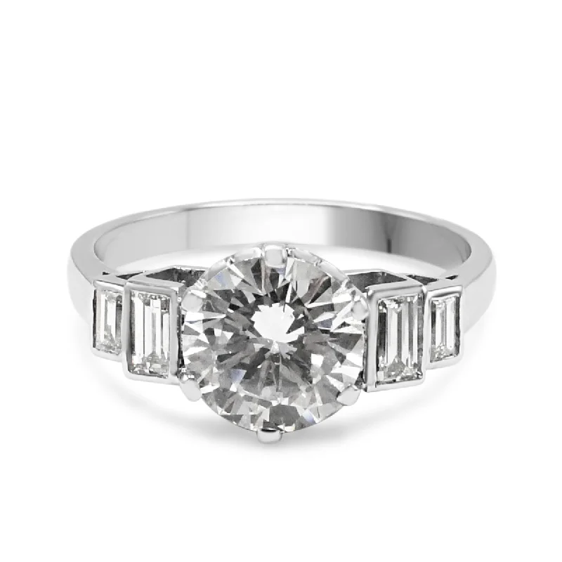 Handmade GCS Certificated Diamond Solitaire Ring