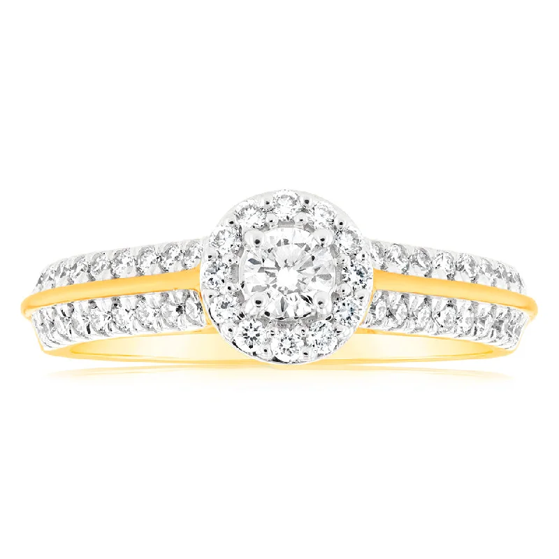 Luminesce Lab Grown 18ct Yellow Gold 1/2 Carat Diamond Engagement Ring