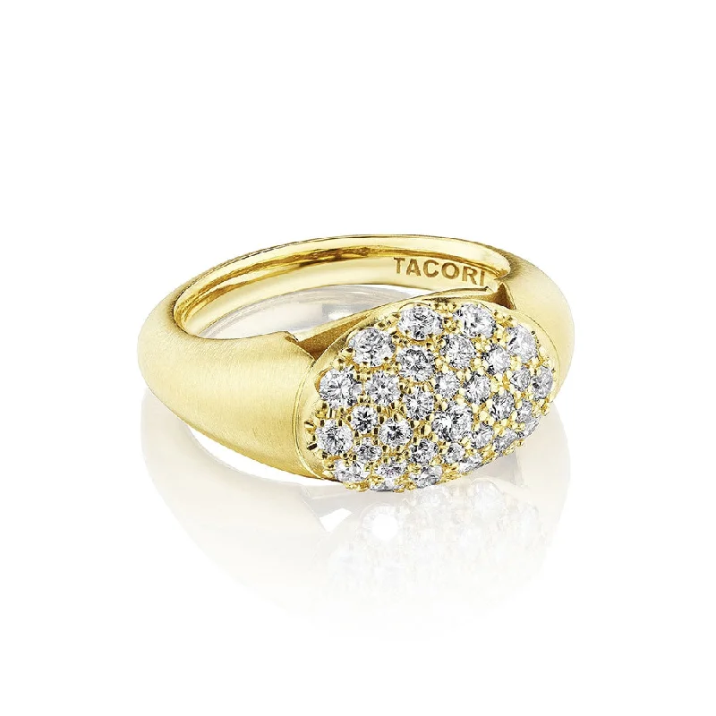 Tacori Crescent Eclipse Diamond Satin Dome Ring