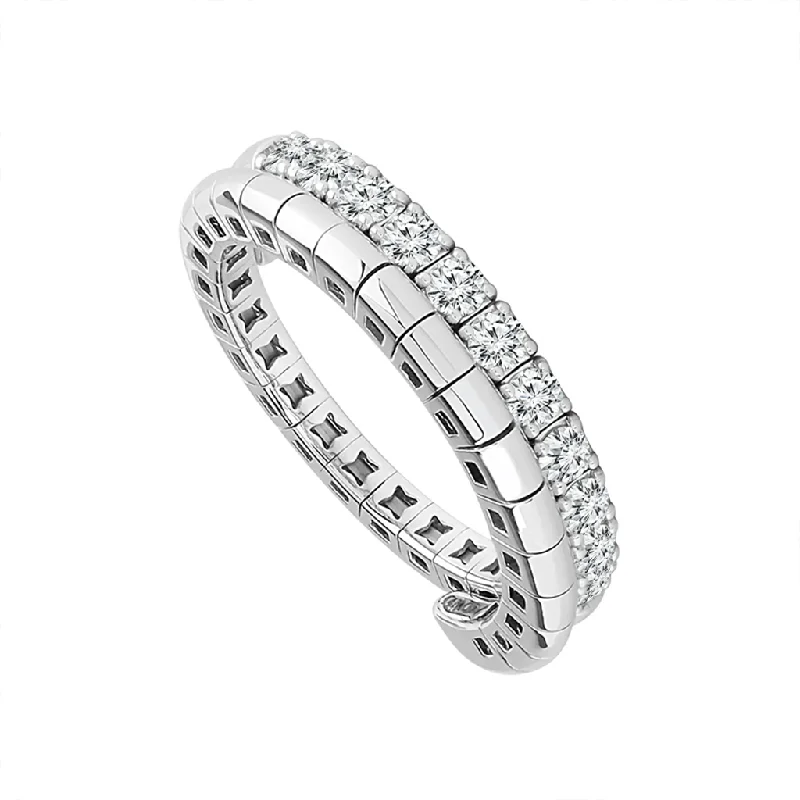 14K White Gold Flexie Diamond Ring