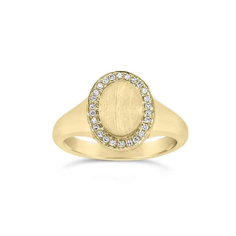 Diamond & Gold Signet Ring