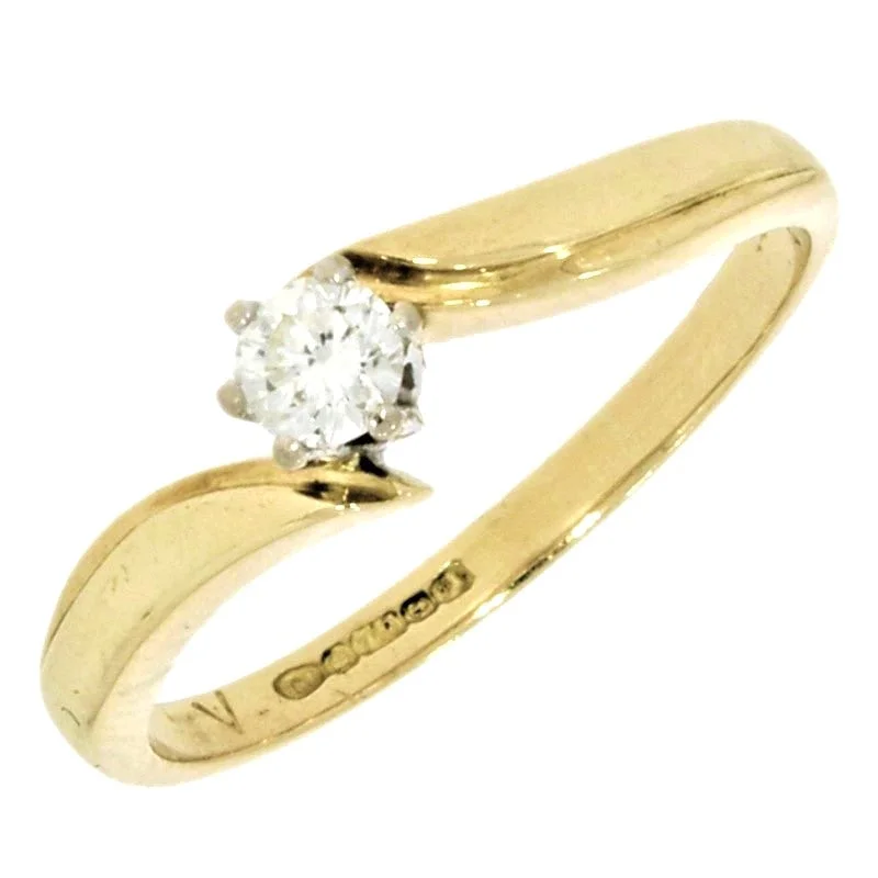 Pre Owned 18ct Yellow Gold 0.15ct Diamond Solitaire Ring