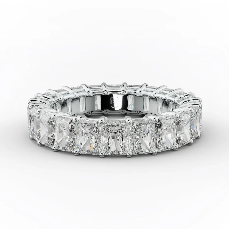 6.0 Carat Radiant Cut Diamond Eternity Band Shared Prong