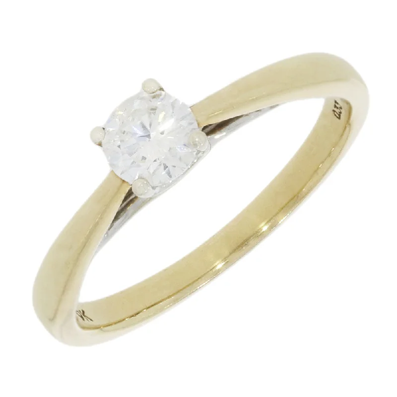 Pre Owned Ladies 9ct Yellow Gold Diamond Solitaire Ring