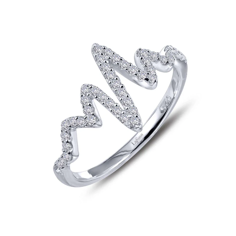 Lafonn Simulated Diamond Heartbeat Ring R0202CLP