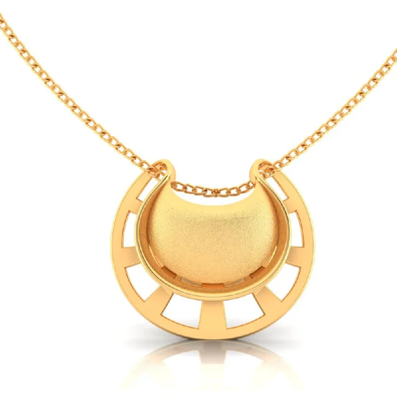 14k Unique Shaped Gold Pendant With A Beautiful Design