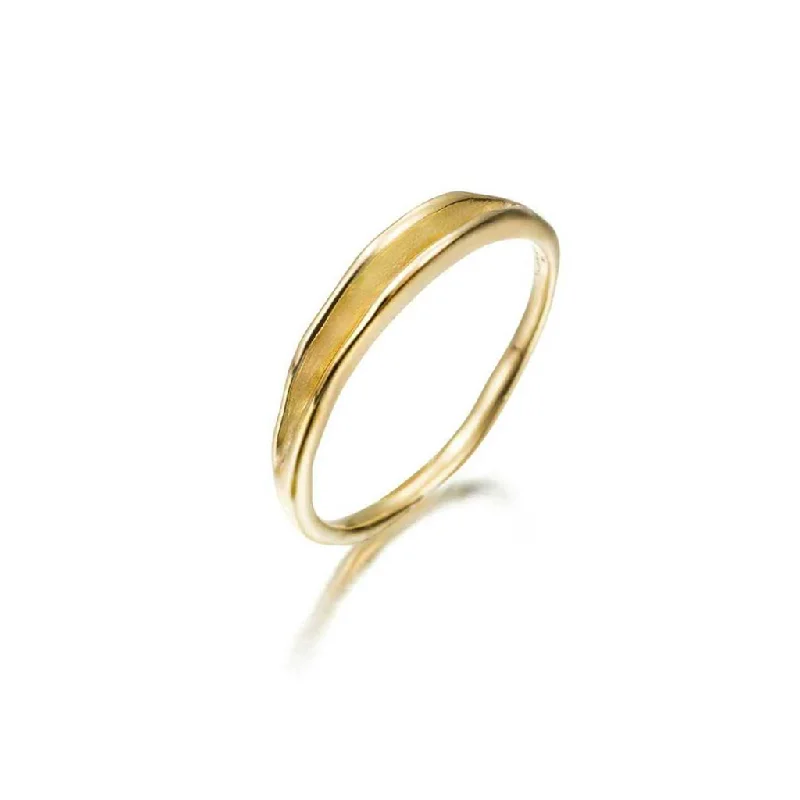 18K Yellow Gold Vermeil Contemporary Ring