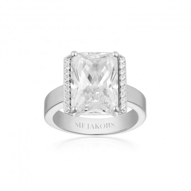 White Zirconia Roccanova Altro Grande Ring SJ-R42267-CZ