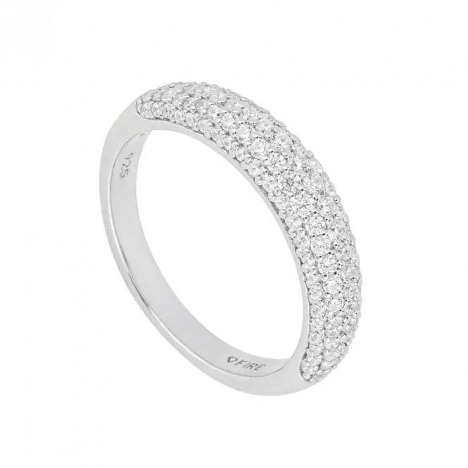 Pave Set Zirconia Dome Ring