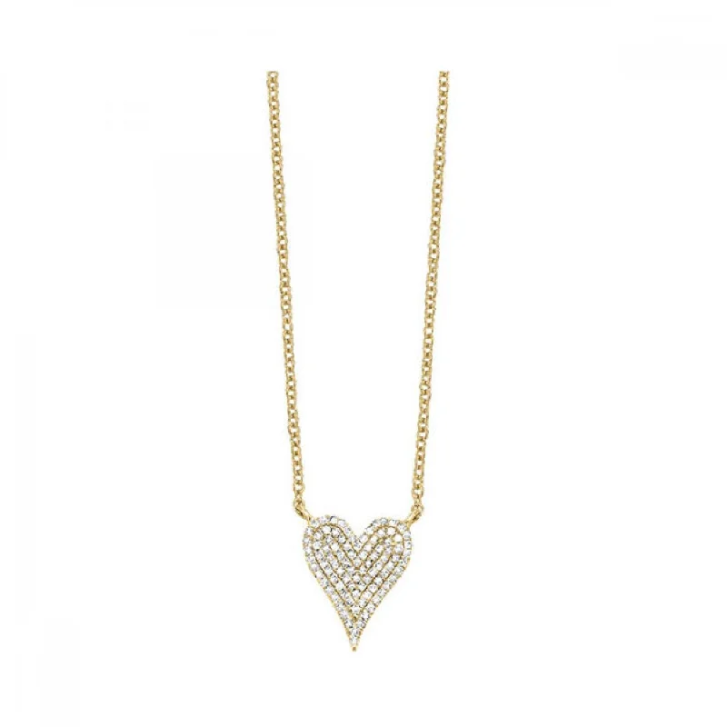 Diamond Pave Heart Necklace