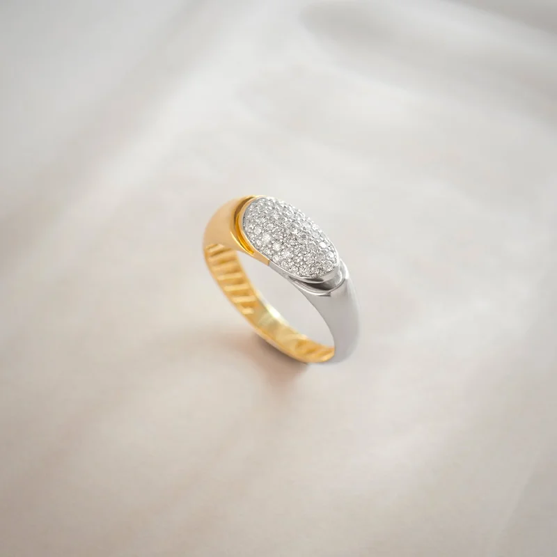 Two-Tone Dome Ring