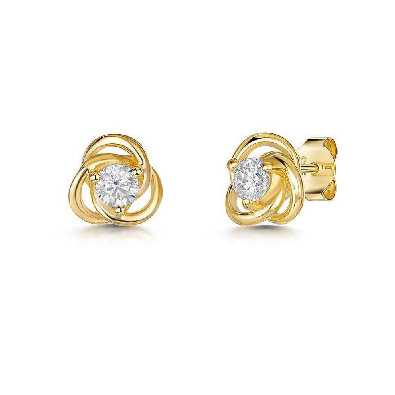 Jools Gold Vermeil Open Knot Stud Earrings