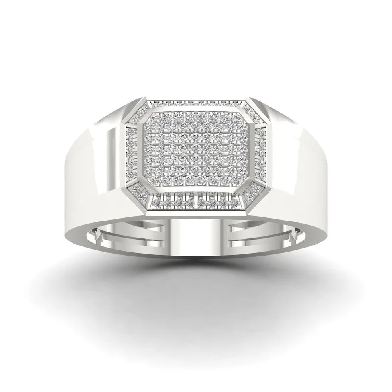 Sterling Silver 1/4ct TDW Diamond Men's Ring