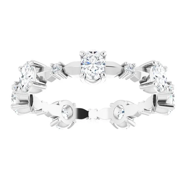 1.33 ct. Oval & Round Diamond Eternity Band