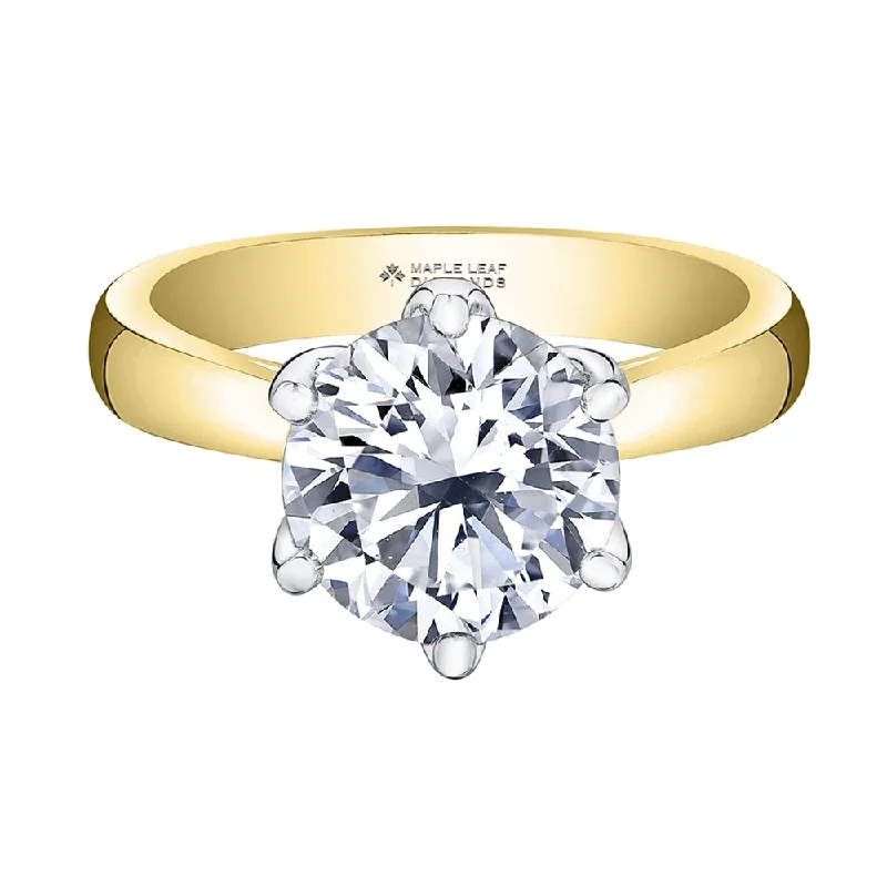 Eternal Flames Canadian Diamond Solitaire Ring