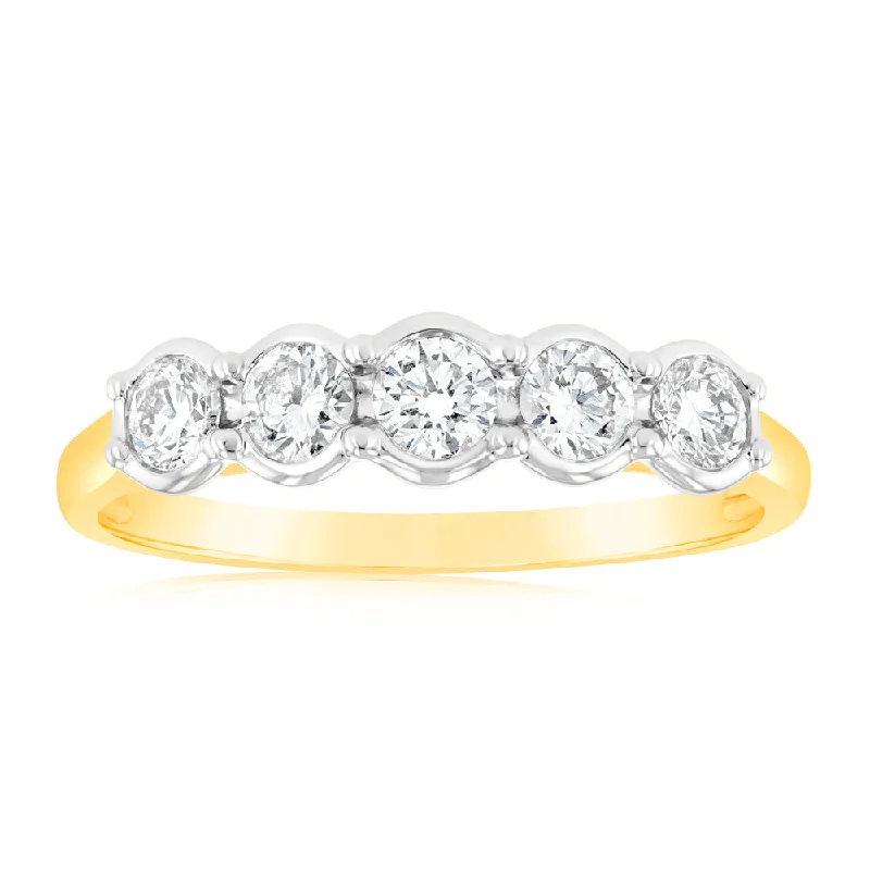 Luminesce Lab Grown 9ct Yellow Gold 1/2 Carat Diamond Ring