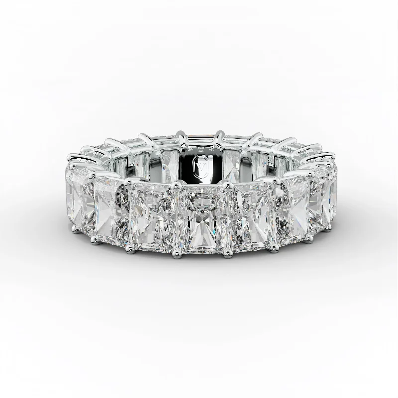 9.0 ct. Radiant Shape Diamond Eternity Band Low Profile Style