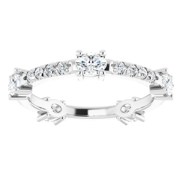 1.20 ct. Oval & Round Diamond Eternity Band