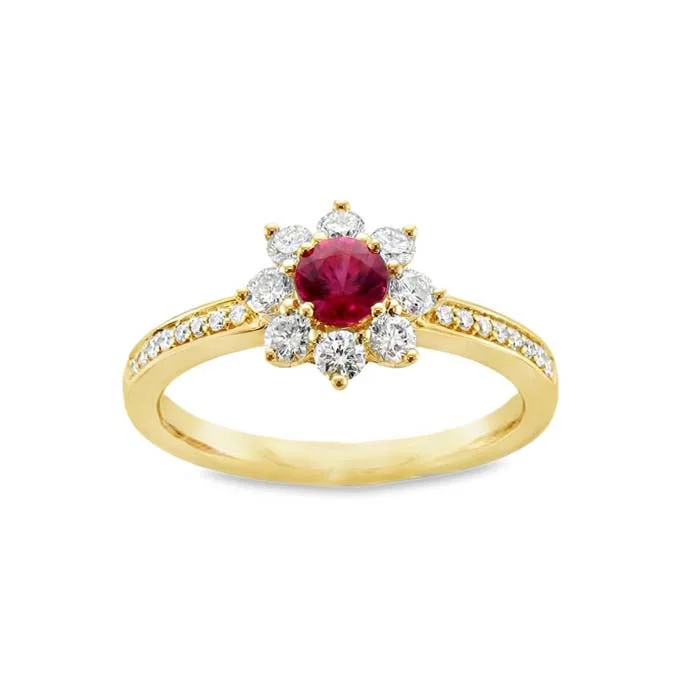 Le Vian Ring featuring Passion Ruby with Vanilla Diamonds in 14K Honey Gold